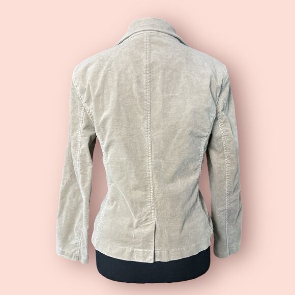 Y2k Velvet Blazer Jacket Womens Size Medium Petite Button Business Corpcore Vtg - Picture 2 of 4